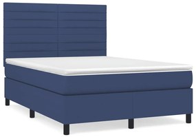 ΚΡΕΒΑΤΙ BOXSPRING ΜΕ ΣΤΡΩΜΑ ΜΠΛΕ 140X200 ΕΚ. ΥΦΑΣΜΑΤΙΝΟ 3141863