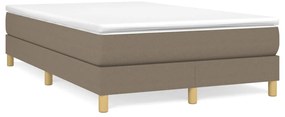 vidaXL Κρεβάτι Boxspring με Στρώμα Taupe 120x200 εκ. Υφασμάτινο