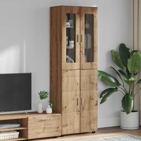 vidaXL Highboard με ράφι με πόρτα FLORIN Artisan Oak 60 x 35 x 182 εκ.
