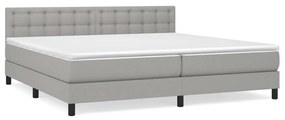 ΚΡΕΒΑΤΙ BOXSPRING ΜΕ ΣΤΡΩΜΑ ΑΝΟΙΧΤΟ ΓΚΡΙ 200X200 ΕΚ. ΥΦΑΣΜΑΤΙΝΟ 3140401