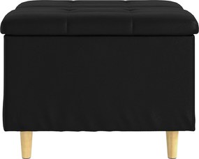 vidaXL Οθωμανικό αποθήκευσης Μαύρο 60 x 60 x 45 cm Τεχνητό δέρμα