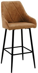 Σκαμπό Μπαρ Empower 029-000180 49x49x97cm Antique Brown-Black