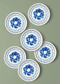 Service Plate Set (6 Pieces) DNR0052 Multicolor
