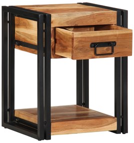 vidaXL Κομοδίνο 40x35x50 εκ. Μασίφ ξύλο ακακίας