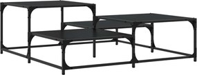 vidaXL Τραπεζάκι σαλονιού Μαύρη Δρυς 107 x 107 x 40 cm