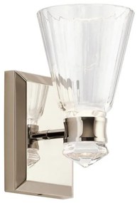 Απλίκα Φωτιστικό Μπάνιου LED 8W Νίκελ Dimmable IP44 Kayva QN-KAYVA1-PN Quintiesse Elstead Lighting QN-KAYVA1-PN Νίκελ Ματ
