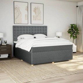 ΚΡΕΒΑΤΙ BOXSPRING ΜΕ ΣΤΡΩΜΑ ΣΚΟΥΡΟ ΓΚΡΙ 180X200 ΕΚ ΥΦΑΣΜΑΤΙΝ 3294450