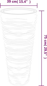 vidaXL Γλάστρα με Αφαιρουμ. Εσωτερικό Λευκή 18/45 Λίτρ. Πολυπρ/λένιο