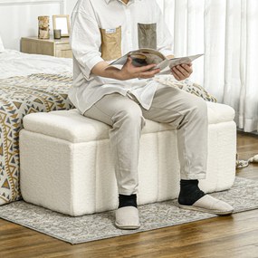 Ταπετσαρισμένη τραπεζαρίας, τραπεζαρία με αποθηκευτικό χώρο, χωρητικότητα έως 120kg, 102x45x46cm, Κρεμ λευκό