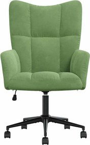vidaXL Πολυθρόνα Relax Ανοιχτό Πράσινο Βελούδινη