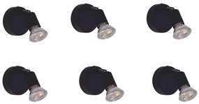 Φωτιστικό Οροφής - Σποτ SE 140-B1 (x6) Saba Packet Black adjustable spotlight+ - 77-8840 - 51W - 100W - 77-8840