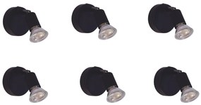 Φωτιστικό Οροφής - Σποτ SE 140-B1 (x6) Saba Packet Black adjustable spotlight+ - Μέταλλο - 77-8840