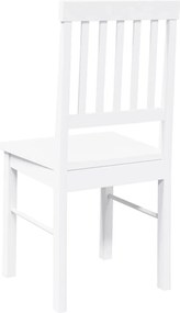 vidaXL Καρέκλες τραπεζαρίας 2 τεμάχια Λευκό μασίφ ξύλο καουτσούκ