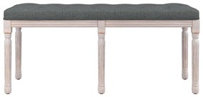 vidaXL Πάγκος Σκούρο Γκρι 110x40x49 εκ. Υφασμάτινος