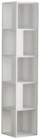 Βιβλιοθήκη Γωνιακή Piano 214322 31,4x31,4x158,9cm White Μελαμίνη