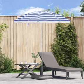 vidaXL Ομπρέλα Κήπου 240 cm 170T πολυεστέρας Μπλε και άσπρο