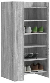 vidaXL Παπουτσοθήκη Γκρι Sonoma 52x37,5x100 εκ. από Επεξεργ. Ξύλο