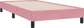 vidaXL Box Spring Κρεβάτι χωρίς στρώμα Ροζ 100x210 cm Βελούδινο