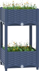 vidaXL Ζαρντινιέρα 40 x 40 x 71 εκ. από Πολυπροπυλένιο