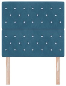 vidaXL Βελούδινο Κεφαλάρι Argyle Σκούρο Μπλε 100 cm Βελούδο