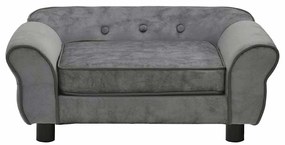 vidaXL Καναπές - Κρεβάτι Σκύλου Σκούρο Γκρι 72 x 45 x 30 εκ. Βελουτέ