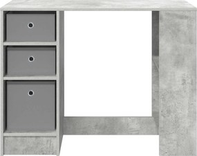 vidaXL Γραφείο Σκυρόδεμα Γκρι 100 x 40 x 75 cm Επεξεργασμένο Ξύλο