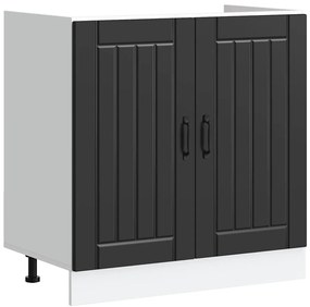 vidaXL Ντουλάπι βάσης νεροχύτη "Lucca" Μαύρο κατασκευασμένο ξύλο