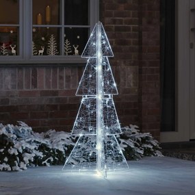 vidaXL Χριστουγεννιάτικο Δέντρο 100 LED Κρύο Λευκό 120 cm Ακρυλικό