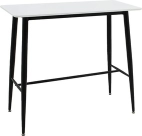 Tραπέζι μπαρ Harriet pakoworld MDF λευκό-μαύρο 120x60x105εκ