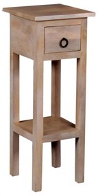 WOODWELL ΕΑ730,1CLASSIC Stand - Τραπεζάκι Βοηθητικό Η.65cm, 1 Συρτάρι, Ξύλο Ακακία Φυσικό 25x25 H.65cm ΕΑ730,1