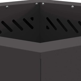 vidaXL Φωτιά Μαύρο 48 x 48 x 51 cm Κρύα έλαση από χάλυβα