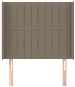 vidaXL Κεφαλάρι με Πτερύγια Taupe 103x16x118/128 εκ. Υφασμάτινο