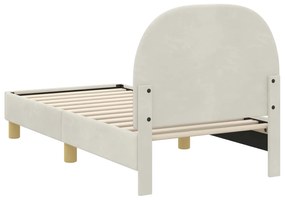 vidaXL Κρεβατική βάση για παιδιά με προσκέφαλο Κρεμ 70 x 140 cm