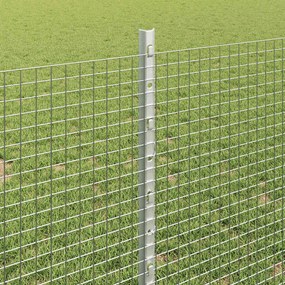 vidaXL Σιδερένιο πλέγμα με στήλη 25 x 0,8 m Ασημί Δίχτυ