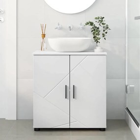 vidaXL Ντουλάπι Μπάνιου Λευκό 61 x 35 x 64 εκ. Επεξεργασμένο ξύλο