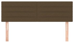 vidaXL Κεφαλάρια Σκ. Καφέ 144x5x78/88 εκ. Ύφασμα