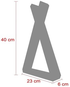 Ραφιέρα τοίχου Hemla φυσικό-λευκό 23x6x40εκ