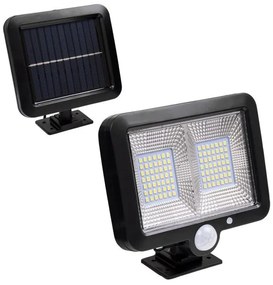 Αυτόνομος Ηλιακός Προβολέας 10W IP65 6000K ABS Μαύρο 71459 Globostar-71459-Μαύρο 71459