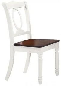 NAPOLEON καρέκλα Άσπρη/Καρυδί 44x43x96 .cm Ε7072,5