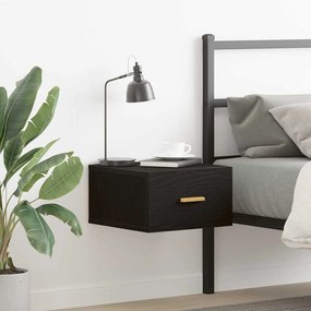 vidaXL Τοίχου Κομοδίνο Μαύρη Βελανιδιά 35x35x20 εκ