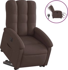 vidaXL Πολυθρόνα Ηλεκτρική Ανακλινόμενη Ανύψωση Σκ. Καφέ Υφασμάτινη