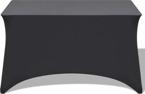 vidaXL Καλύμματα Τραπεζιού Ελαστικά 2 τεμ. Ανθρακί 120 x 60,5 x 74 εκ.