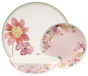 Σερβίτσιο Πιάτα Φαγητού Primula (Σετ 12Τμχ) AW0707 Multi-Pink Maxwell&Williams 12 τμχ Porcelain