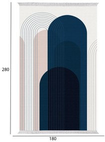 ΧΑΛΙ ΣΑΛΟΝΙΟΥ ΜΕ ΚΡΟΣΙΑ JOSIANE ΠΟΛΥΧΡΩΜΟ  180X280 εκ.