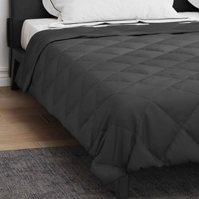 vidaXL Κουβέρτα ολόκληρου του χρόνου Ανθρακί 200 x 220 cm Μικροΐνες
