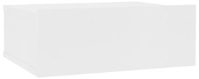Κομοδίνο Κρεμαστό Λευκό 40 x 30 x 15 εκ. από Μοριοσανίδα - Λευκό