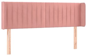 Κεφαλάρι με Πτερύγια Ροζ 147x16x78/88 εκ. Βελούδινο 3119059
