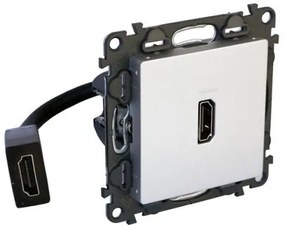 Πρίζα HDMI Προκαλωδιωμένη Αλουμίνιο Valena Life 753375 Legrand-753375-Αλουμίνιο 753375