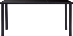 vidaXL Τραπεζαρία Μαύρη 160 x 80 x 75 εκ. από Ψημένο Γυαλί
