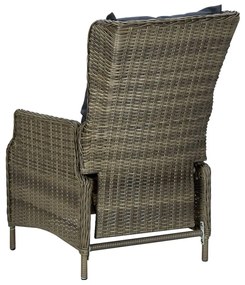 vidaXL Σετ Τραπεζαρίας Κήπου 7 Τεμαχίων Καφέ